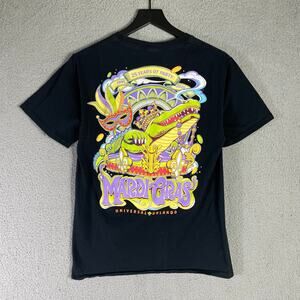 Universal Studios Mardi Gras 25‎ Years Graphic T-Shirt Black Small Theme Park